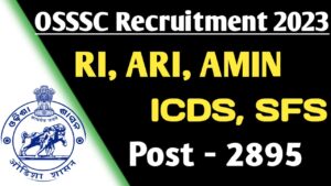 OSSSC RI ARI ICDS COMBINE RECRUITMENT 2023