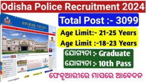 Odisha Police Recruitment 2024 Notification Out