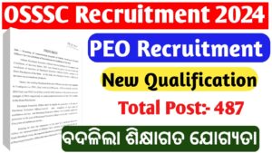 OSSSC PEO New Recruitment 2024 Notification