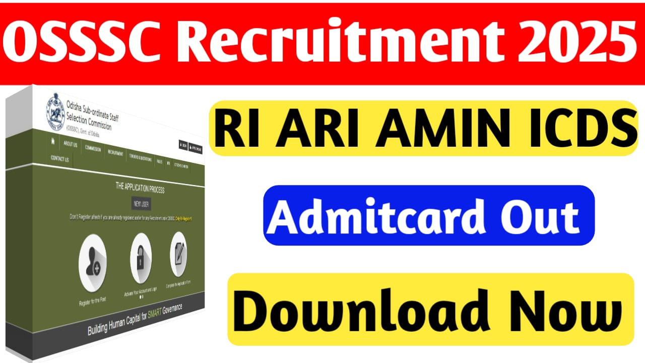 OSSSC RI ARI AMIN 2024 Admit Card Link