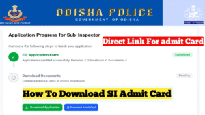 Odisha Police SI Admit Card Out 2025